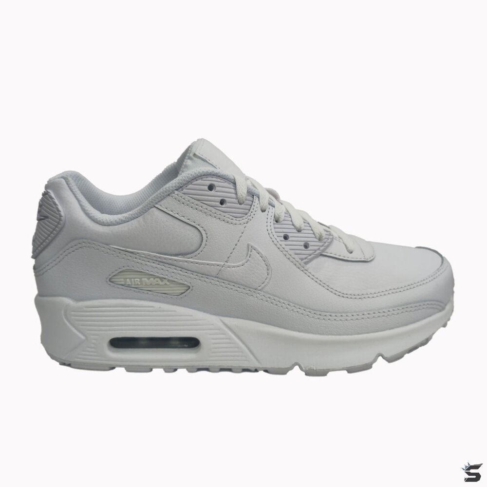 Nike Air Max 90 LTR (GS) Big Kid's White Leather Sneakers Size 7Y US - NO BOX